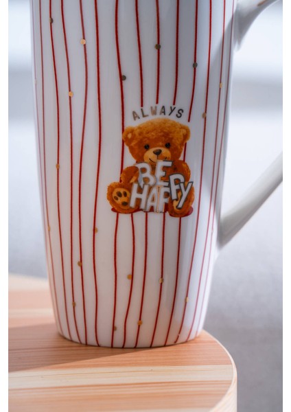 Bear Porselen Kupa Kırmızı - 500 ml fiyatları