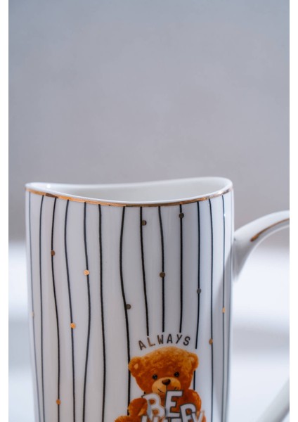 Bear Porselen Kupa Siyah - 500 ml fiyatları