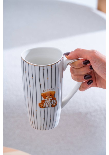 Bear Porselen Kupa Siyah - 500 ml modelleri