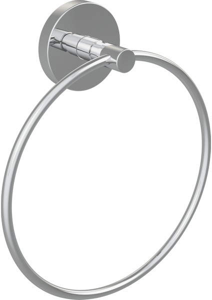 Krom Yuvarlak Havlu Halkası – Paslanmaz Çelik, Duvara Monte Şık Banyo Havlu Askılığı