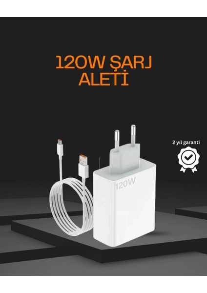 Buğz 120 Watt Type C Şarj Başlığı Poco X3 X4 X5 Pro Uyumlu