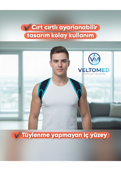 Klavikula Bandajı Köprücük Kemiği Kırığı Omuz ve Duruş Destek Bandajı Ortopedik Postür Sabitleyici