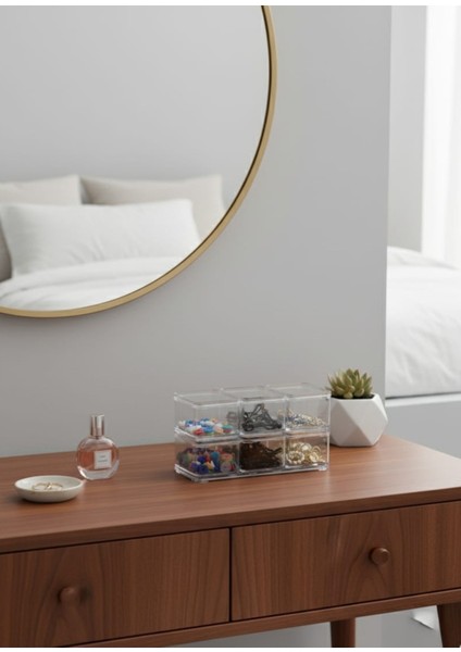 6 Lı Düzenleyici Kaşıklı Baharatlık Çok Amaçlı Şeffaf Organizer modelleri