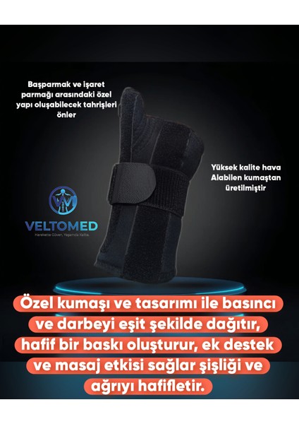 Başparmak Destekli Çift Taraflı El Bilek Ateli – Ortopedik Destekli Bilek Sabitleyici Alüminyum Destekli fiyatları