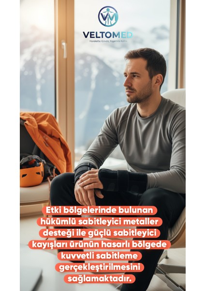 Başparmak Destekli Çift Taraflı El Bilek Ateli – Ortopedik Destekli Bilek Sabitleyici Alüminyum Destekli