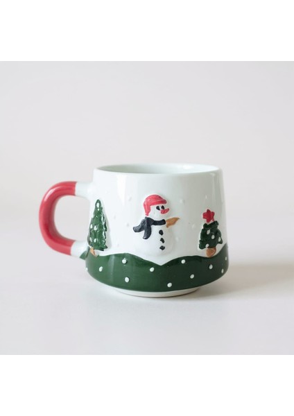 Seramik Kardan Adam ve Çam Ağacı Noel Desenli Fincan/yılbaşı Özel Hediye Kupa fiyatları