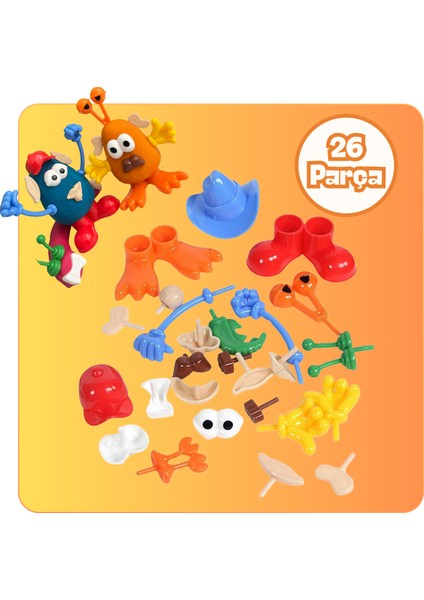 26 Parça Oyun Hamuru Aksesuarları + 2X75GRAM Doğal Oyun Hamuru Little Play Dough fırsatları