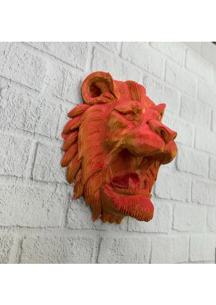 Buğz Gold Kırmızı Aslan Duvar Dekoru Asılabilir Hediyelik 3D Heykel 20X21 cm fiyatları