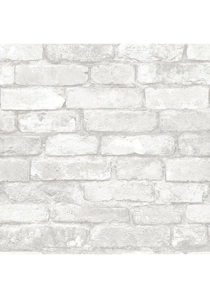 Nuwallpaper "gri ve Beyaz Tuğla" Soyup Yapıştır Duvar Kağıdı