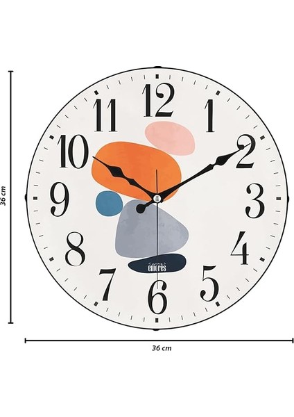 36 cm Gerçek Bombe Cam Akar Saniye Sessiz Mekanizma Dekoratif Duvar Saati Nss fiyatları