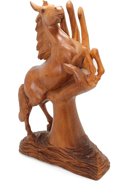 Maun Ağacı El Üstünde At Figürü