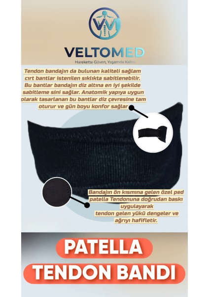 Patella Tendon Bandı, Silikon Ped Destekli, Hareket Özgürlüğünü Yeniden Tanımlayan Diz Desteği fırsatları