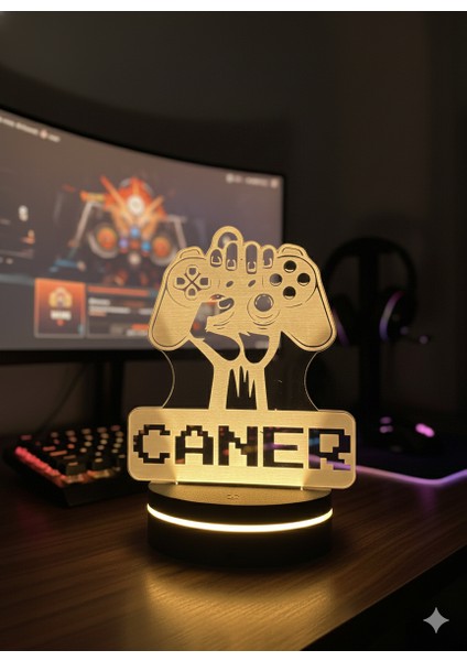Kişiye Özel LED Işıklı Gaming Masa Lambası – Oyun Konsolu Tasarım – Isim Yazılı Hediyelik Gece Lambası fiyatları