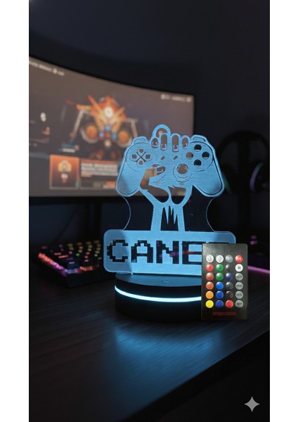 Kişiye Özel LED Işıklı Gaming Masa Lambası – Oyun Konsolu Tasarım – Isim Yazılı Hediyelik Gece Lambası indirimleri