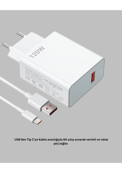 Buğz 120 Watt Turbo Şarj Cihazı Xiaomi Redmi Note 10 11 12 Uyumlu fırsatları