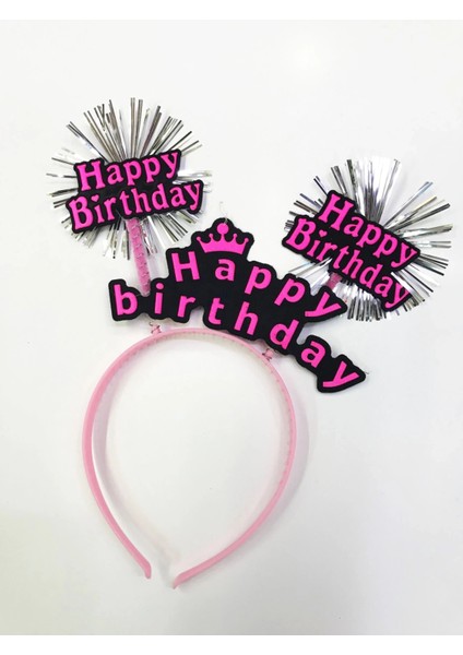 Happy Birthday Neon Renk Doğum Günü Tacı 12 Adet indirimleri