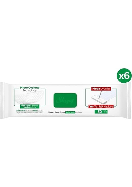 Easy Clean Beyaz Sabun Katkılı Mopa Uyumlu Yer Temizlik Havlusu&mendili 6X50 (300 Yaprak) modelleri