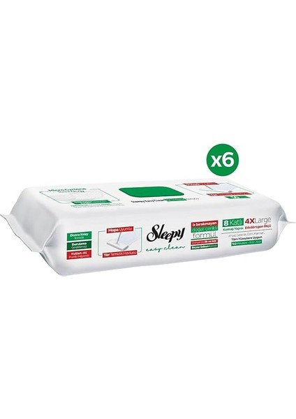 Easy Clean Beyaz Sabun Katkılı Mopa Uyumlu Yer Temizlik Havlusu&mendili 6X50 (300 Yaprak) fırsatları