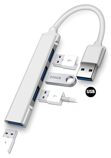 USB To 4 Port Çoklayıcı Hub Macbook ile Uyumlu Çoğaltıcı USB 3.0-2.0 Converter Hub