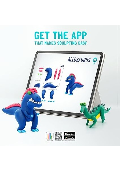 Clay Mega Dinozorlar Seti - Çocuklar Için Hava ile Kuruyan ve Şekil Alan Kil Seti - 15 Kutu ve Şekillendirme Aletleri - 5-7 Yaş Için Dinozor Oyuncakları fırsatları