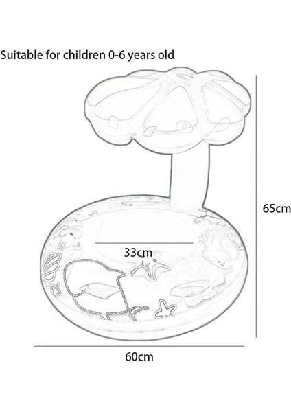 Gölgelikli Bebek Simidi Bebek Yüzme Simidi Mantar Başlıklı Deniz Simidi Tek Ebat Mavi indirimleri