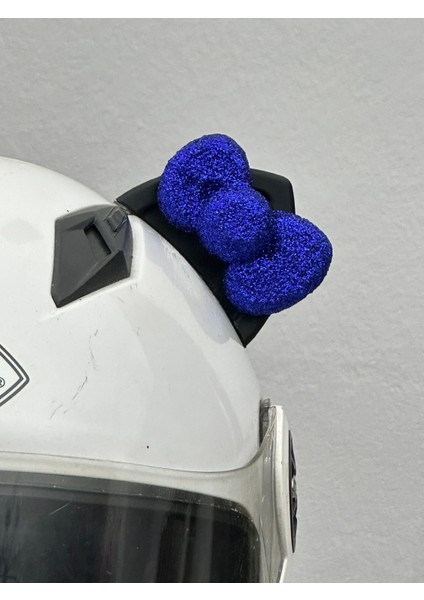 Motor & Motosiklet Koyu Mavi Fiyonklu Siyah Kedi Kulak Kask Dış Aksesuarı fırsatları