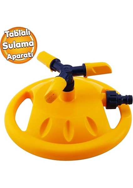 Tablalı Hareketli Su Tabancası Fıskiyesi 3 Kollu Dönerli Bahçe Çim Sulama Aparatı Plastik DY6013 fırsatları