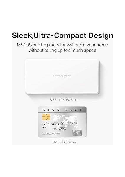 MS108, 8-Port 10/100MBPS Desktop Switch indirimleri