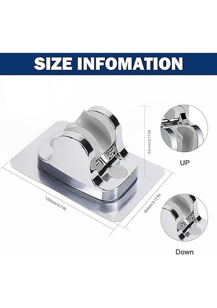 Yapışkanlı Duş Başlığı Askısı Tutucu Mafsal (Krom) indirimleri