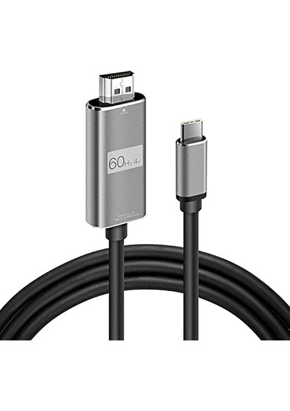 Hc-01 Type-C To 4K Ultra Full Hd HDMI Usb-C Tak Çalıştır Görüntü Aktarım Kablosu-1.8m