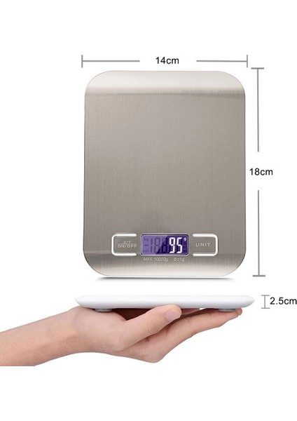 Lüx Dijital Mutfak Terazisi 5 kg 1 gr Hassas Paslanmaz Çelik + Pil fiyatları