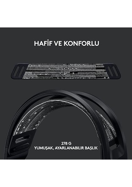 G G733 Lıghtspeed Kablosuz Kulak Üstü Oyuncu Kulaklığı, Lıghtsync Rgb, Blue Voice Mikrofon, Askılı Kafa Bandı, Pro-G Ses Sürücüleri, 29 Saat Pil Ömrü, Siyah fiyatları
