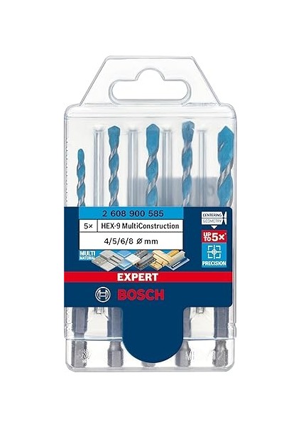 Professional Accessories 5x Expert Hex-9 Multiconstruction Delme Ucu Setleri (Beton, Yumuşak Döşemeler, Çelik, Yumuşak Ahşap, Plastik, 4-8 Mm, Aksesuar Döner Matkap/vidalamalar) fiyatları
