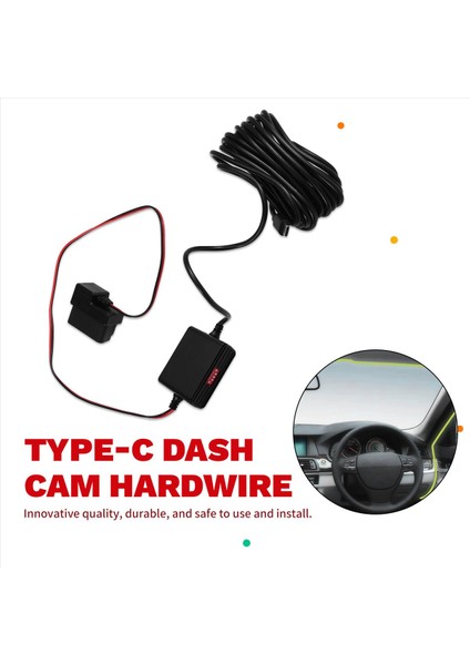 Araba Dash Cam Hardwire Aksesuarları Obd-2 Araba Dash Cam USB / Typ-C Arayüz Park Dash Cam Kablosu Obd-2 (Yurt Dışından) indirimleri