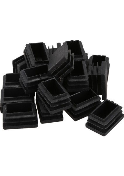 20 Adet Plastik Dikdörtgen Uç Kapak 30MM x 20MM Dişli Boru Tüpü Kauçuk Ayaklar Ekleme (Yurt Dışından)