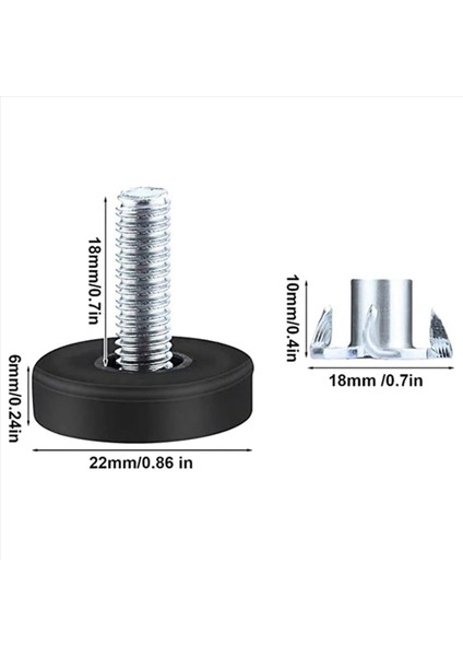 96 Pcs M6 Iplik Ayarlanabilir Mobilya Tesviyeleri Sandalye Ayakları Ayarlanabilir Mobilya Ayakları Ayakları Bacak Seviyeleri (Yurt Dışından) fırsatları