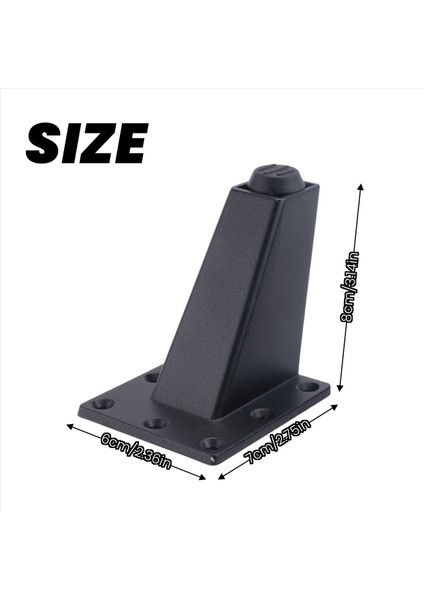 8 Adet 8cm Ayarlanabilir Metal Mobilya Bacak Kalın Alüminyum Alaşım Tablo Dolapları Ayak Kanepe Tv Dolap Bacakları -Black (Yurt Dışından)