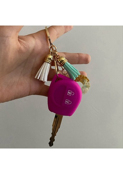 Suzuki Için 2x Silikon Araba Anahtar Kapağı Swift Grand Vitara Liana Celerio Jimny Key Case Keychain Alarmı Gül Kırmızı (Yurt Dışından) fiyatları