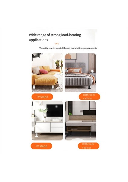 4 Adet Ayarlanabilir Yükseklik Mobilya Destek Bacakları [vidalı] Yatak Çerçevesi/yatak Merkezi Çıta Siyahı Için 3 15-4 72 Inç (Yurt Dışından) fırsatları