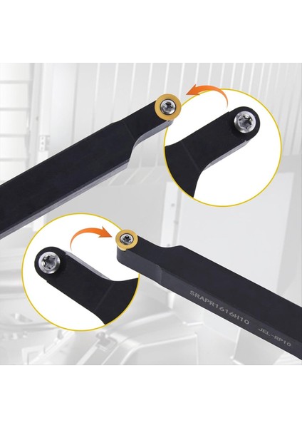 Torna Blade Tutucu Turning Aracı SRAPR1616H10 &amp SRAPL1616H10 + 10PCS RPMT10T3 Kesme Alıcı Için Karbür Ekler (Yurt Dışından) indirimleri