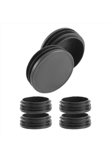 6 x Siyah Plastik 50MM Dia Yuvarlak Tüp Tüpü Ekleme Kapakları Kapaklar (Yurt Dışından) modelleri