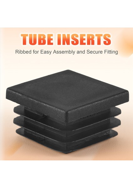 24 Adet 30MM x 30MM Plastik Yivli Kare Uç Kapaklar Tüp Siyah (Yurt Dışından) fırsatları