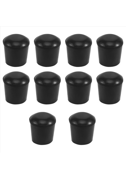 10 Adet Kauçuk Koni Şekil Masası Ayakları Koruyucu Sandalye Bacak Ucu Ped Siyah (Yurt Dışından)