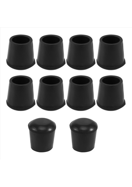 10 Adet Kauçuk Koni Şekil Masası Ayakları Koruyucu Sandalye Bacak Ucu Ped Siyah (Yurt Dışından) fiyatları