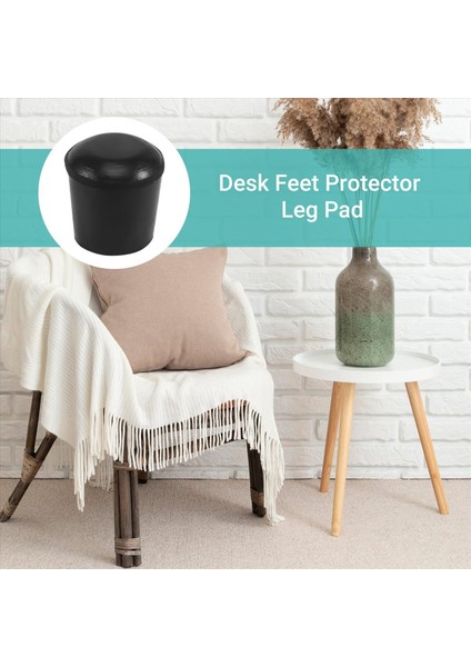 10 Adet Kauçuk Koni Şekil Masası Ayakları Koruyucu Sandalye Bacak Ucu Ped Siyah (Yurt Dışından) indirimleri