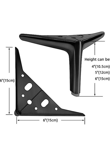 Dolap Metal Ayaklar Modern Mobilya Ayakları Kabine Kanepe Masa Sandalyesi Yatak Dresser Dolap Yükselticisi Değiştirme (Altın) (Yurt Dışından) fırsatları