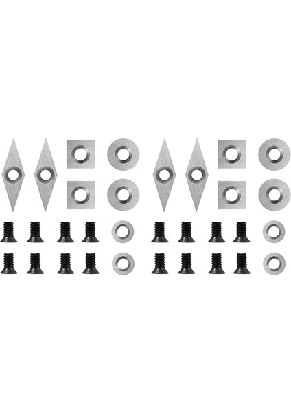 16PCS Karbür Dönüş Araçları Değiştirme Kesici Keskin Dayanıklı Ahşap Torna Araçları Ekler 16 Adet Vidaları Içerir (Yurt Dışından)