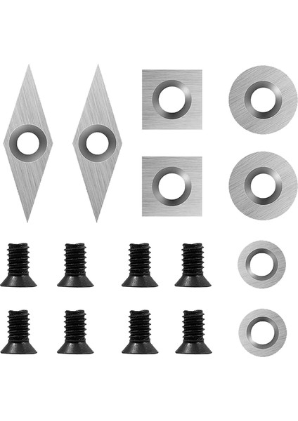 16PCS Karbür Dönüş Araçları Değiştirme Kesici Keskin Dayanıklı Ahşap Torna Araçları Ekler 16 Adet Vidaları Içerir (Yurt Dışından) fiyatları
