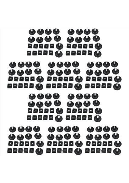 100 Set 45MM Taban Dia Ayarlanabilir Seviyeli Ayak 25 MMX25MM Kare Tüp Ek Kiti (Yurt Dışından)