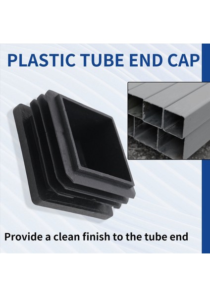 50 Pcs Aksesuarlar 10 Pcs Kare Kesme Uç Kapak Tüp Tüpü Ekler 38MM x 38MM ve 40 Pcs Kauçuk Kapak Tüpü 10MM (Yurt Dışından) indirimleri